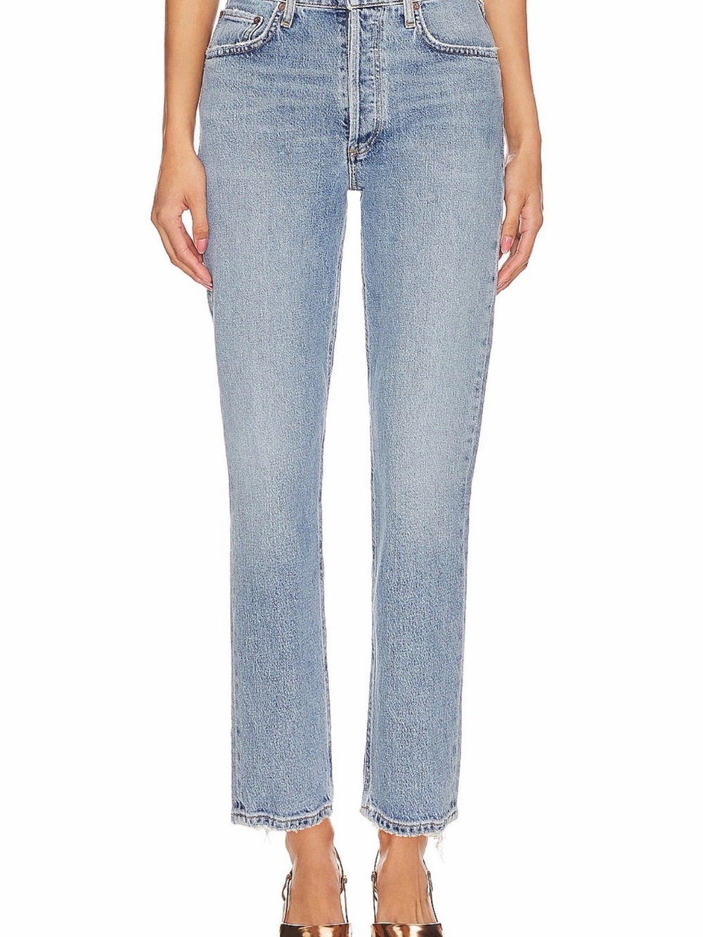 Agolde Riley Cropped Jeans- Hassel Wash